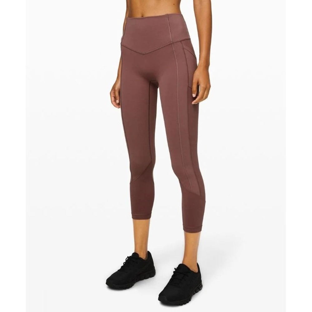 Lululemon All The Right Places Crop II Tight Women's 6 Antique Bark Luxtreme Run